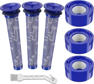6 Pack Vacuum Filter Replacement Kit for Dyson V7, V8 Animal and V8 Absolute Cordless Vacuum, 3 Post Filter, 3 Pre Filter, Replaces Part # 965661-01 & 967478-01