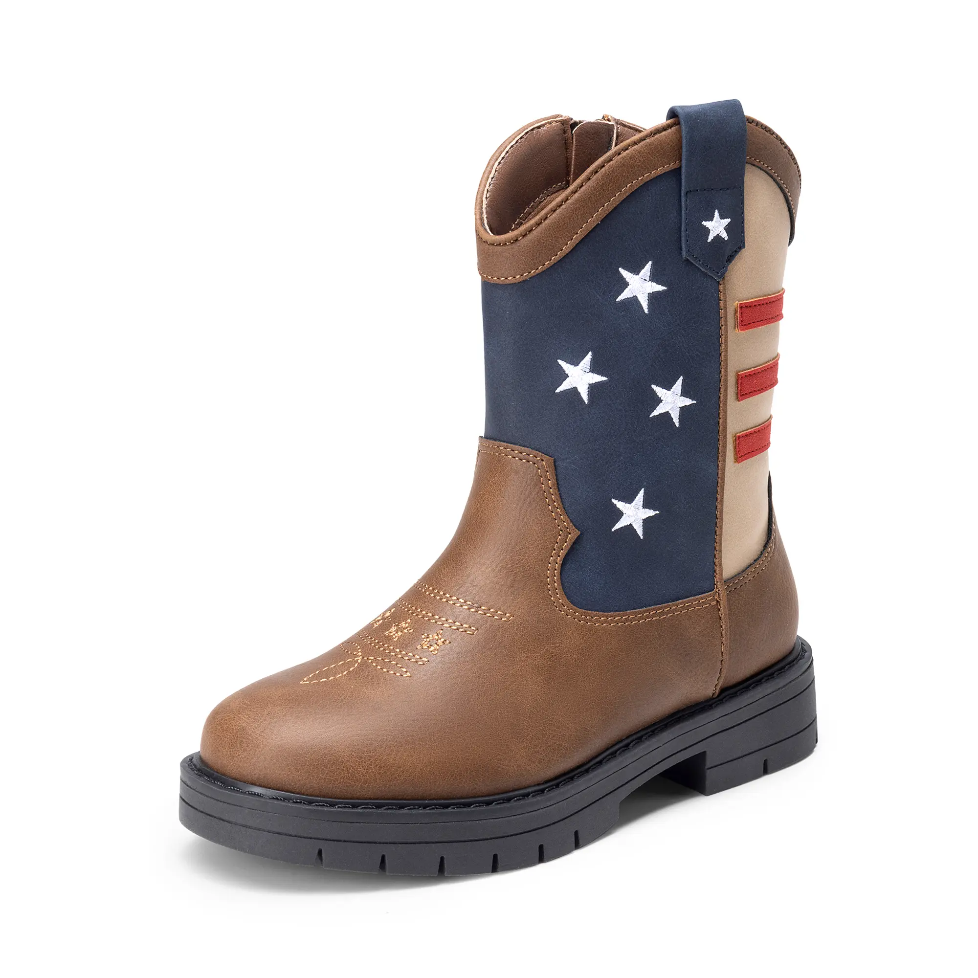 DREAM PAIRS Boys Girls 4th of July Cowboy Boots Kids Western Riding Mid Calf Boots with Side Zipper Toddler/Little Kid/Big Kid Footwear Boys Shoes DREAM PAIRS Boys Girls 4th of July Cowboy Boots Kids Western Riding Mid Calf Boots with Side Zipper Toddler/Little Kid/Big Kid Footwear Boys Shoes