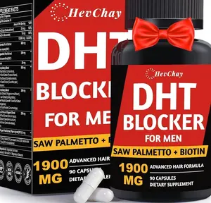 DHT Blocker for Men | Extra Strength Saw Palmetto & Biotin Hair Growth Supplement - Hair Growth Vitamins - Hair Regrowth - Natural Hair Loss Supplements for Men - Proprietary Herbal Blends,1 Pack