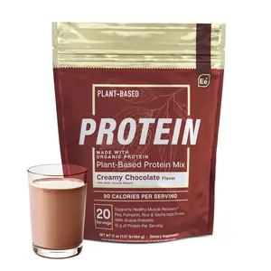 Essential Elements Creamy Chocolate Vegan Protein Powder - Pea, Pumpkin, Rice & Sacha Inchi Protein - Supports Healthy Muscle Recovery - 15g Protein per Serving and Acacia Prebiotic