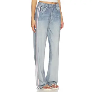 Rag & Bone rb Miramar Terry Track Pants in Pink Stripe