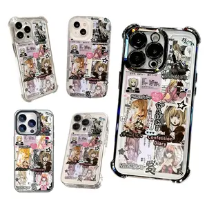 Cartoon Japanese Girl Luxury Death Note A-Amane M-Misa Phone Cases For iPhone 17 Promax Pro Air 16 Plus 15 14 13 12 Unique Artistic Shockproof Cover