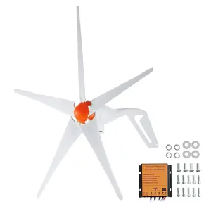 【Summervibes】VEVOR 500W Wind Turbine Generator,  12V Wind Turbine Kit, 5-Blade Wind Power Generator with MPPT Controller, Adjustable Windward Direction & 2.5m/s Start Wind Speed, Suitable for Home, Farm, RVs, Boats