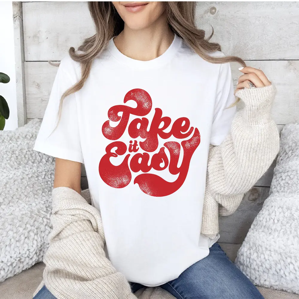 Take it Easy Bohemian Shirt | Retro Vintage Graphic Tee | Retro Graphic Tee | Grunge Hippie Boho Gift | Motivational T Shirts