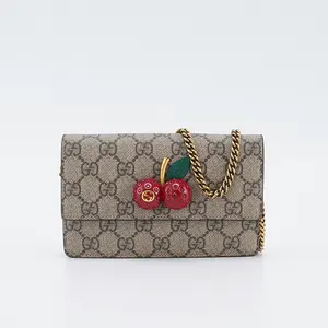 Pre-owned GUCCI pvc Crossbody Bags Supreme Mini Cherry Purse Crossbody Bag BGP222418