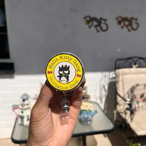 Cute Yellow Kawaii Friend Badge Reel | Handmade Resin Badge Reels