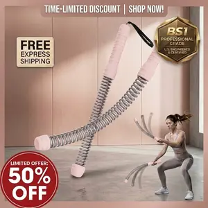 Gym Equipment for Home Cordless Battle Ropes - Portable Home Gym Equipment for Full Body Workout, HIIT Workout Equipment & Core Strength Resistance Ropes for Working Out Indoors & Outdoors