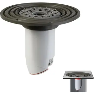 Odor-Proof Shower Drain Plug - Backflow Preventer with  Closure Valve, Hair Catcher, and  Reducer Ring, Fits 1.9''-3.9'' ID Drains, Sewers, and Pipes