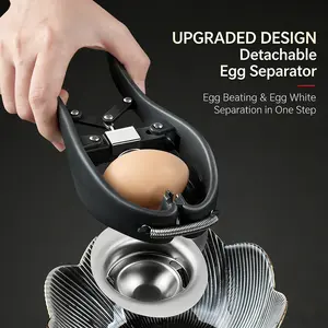 1 Pc Stainless Steel Egg Opener Shell Peeler Kitchen Tool, Egg Yolk Albumin Separator, Durable Cooking Accessory for Home Use