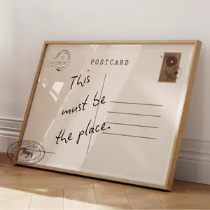 This Must Be The Place - Minimalist Postcard Poster No Frame