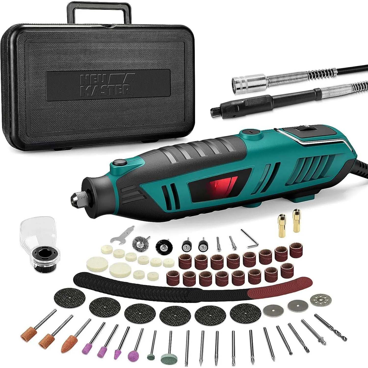 180W Rotary Tool Kit, Corded Power Rotary Tools with 160 Accessories and 6 Variable Speed, 10000-35000RPM Electric Drill Set for  Crafting Projects and DIY Creations