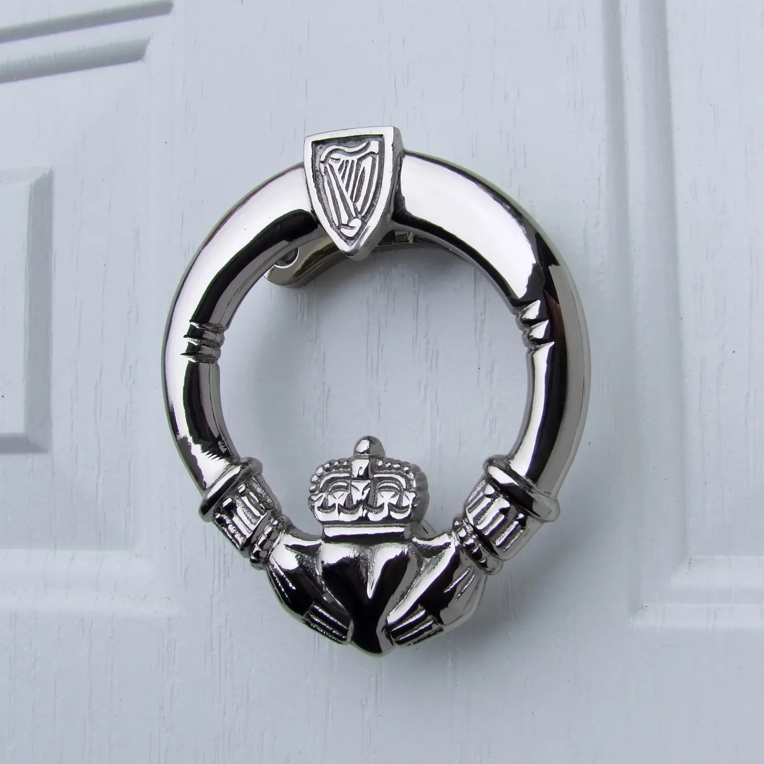 Claddagh Door Knocker by Michael Healy - Handcrafted, Solid Brass, Easy Install