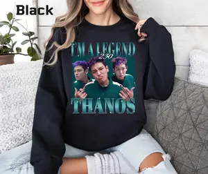 I'm A Legend THANOS Squid Vintage Sweatshirt, TOP Thanos Sweatshirt, Graphic Squid Game2 Sweatshirts, Player 230 Trending  Sweatshirts