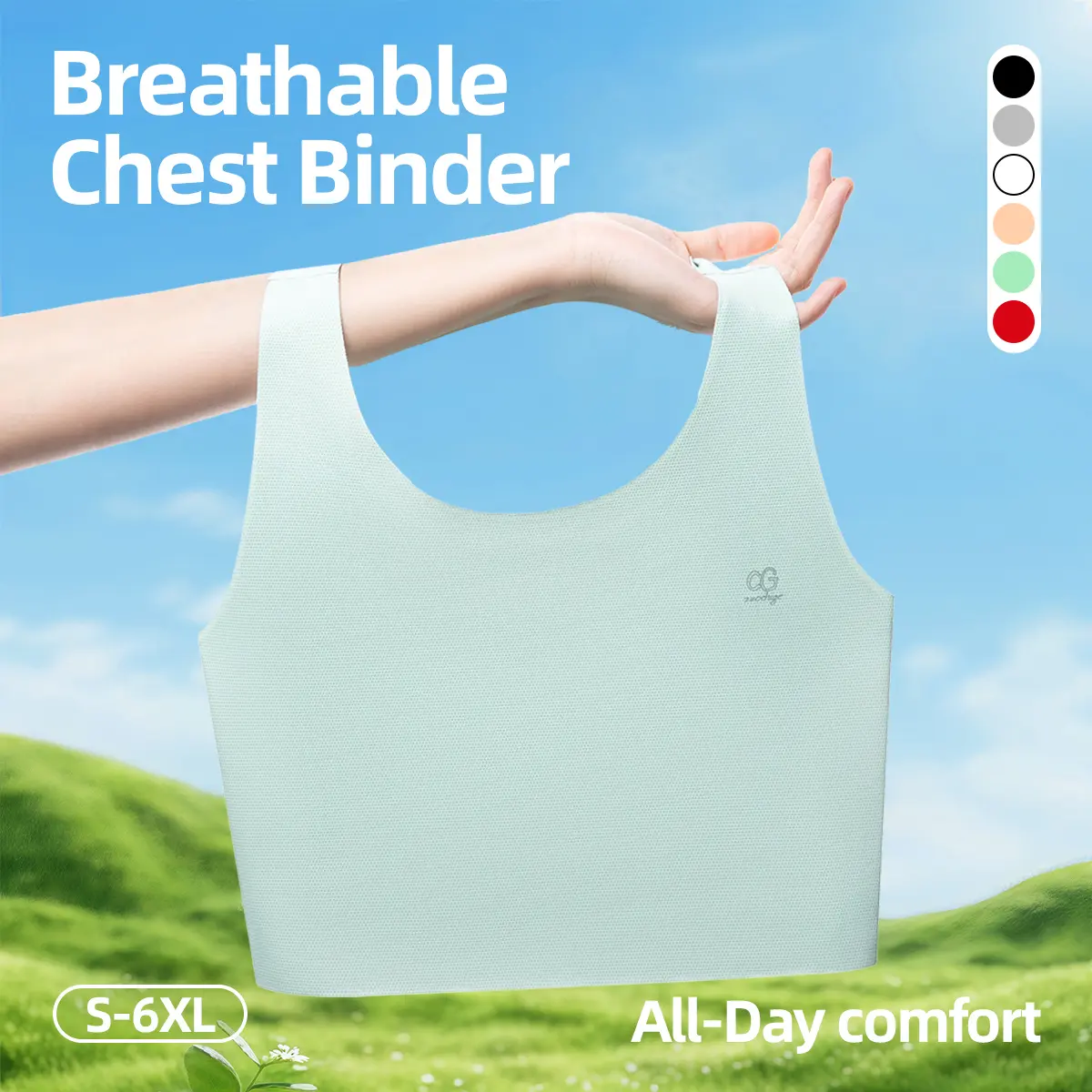 Women's Seamless Chest Binder - Spandex Skin-Friendly Fabric, Breathable All-Day Comfort Compression Top, 2XL 3XL 4XL 6XL Black Shapewear Waist Trainer