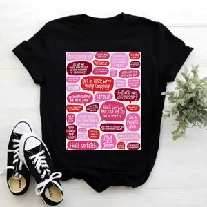 Mean Girls Quotes unisex vintage in black for mens and womens t-shirt AB32