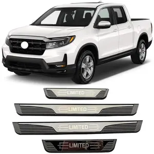 Side Door Sill Plates For Honda Ridgeline 2022-2024 Car Accessories Door Entrance Protection Car Stickers ABS Plastic Auto Parts Guard Scuff Plate