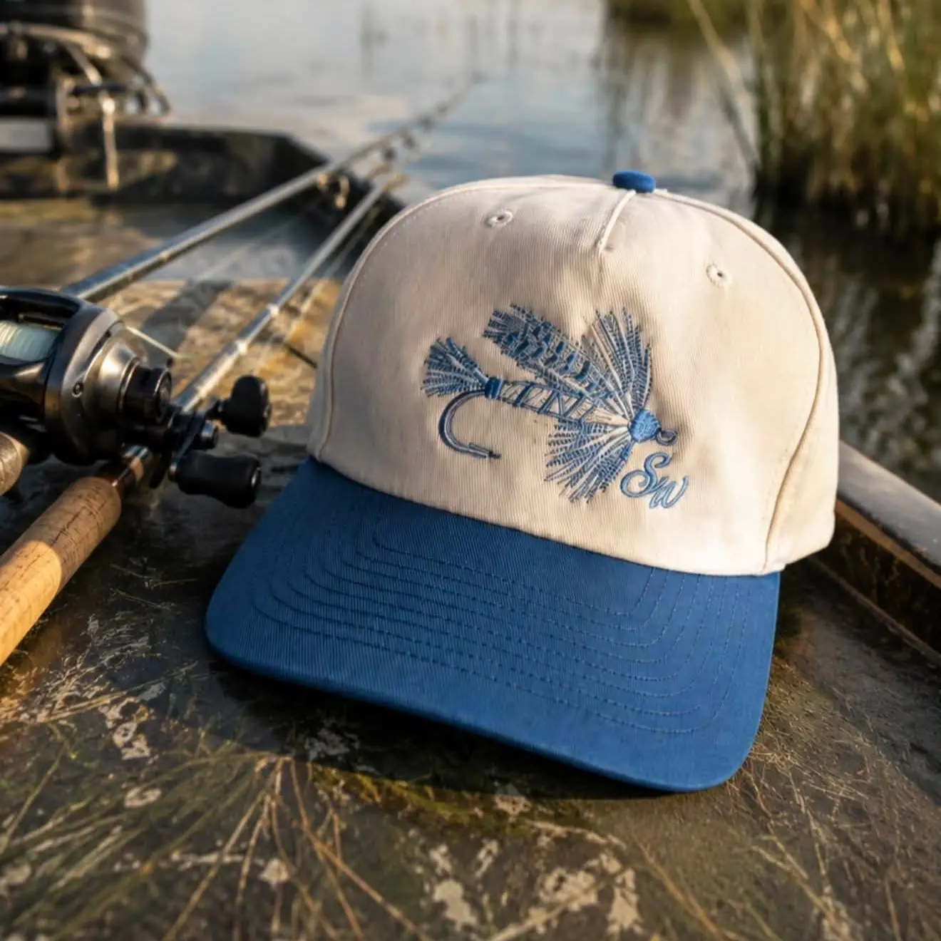SW Fishing Fly Hat, Sports & Outdoor Accessory for Fishing Activities