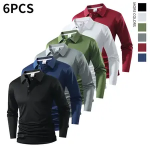 A six piece men's long sleeved polo shirt with a simple design. There are various combinations that are suitable for various styles, such as travel, business, golf, or suburban tourism.RAIMENTRY