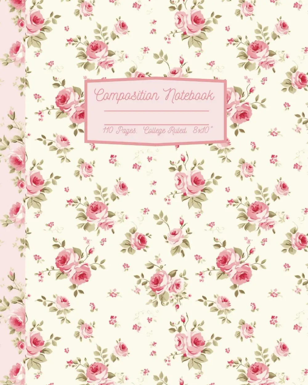 Coquette Composition Notebook: Yellow Shabby Chic Floral Aesthetic College Rule Lined Journal; 8x10"