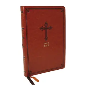 KJV Holy Bible: Thinline, Brown Leathersoft, Red Letter, Comfort Print: King James Version: Holy Bible, King James Version by Thomas Nelson [Leatherbound Book]