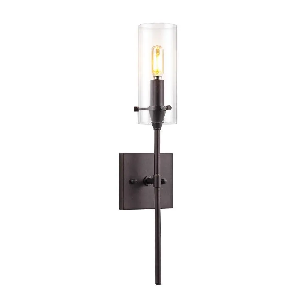 JONATHAN Y Cato Bohemian Farmhouse Iron-Glass 2-Light LED Vanity - Vanity Setup for Small Bathroom, Living Room, Double-Light Sconce, Bulb Included