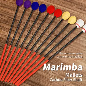 Carbon Fiber Handle Marimba Mallets, High-Quality Wood Piano Keys, Durable Musical Instrument Accessories, Perfect for Performance & Practice