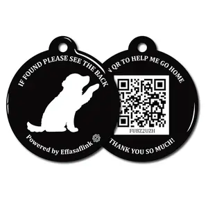 Smart Pet ID Tag – QR Code + RFID 134.2kHz (Replaces Microchip)