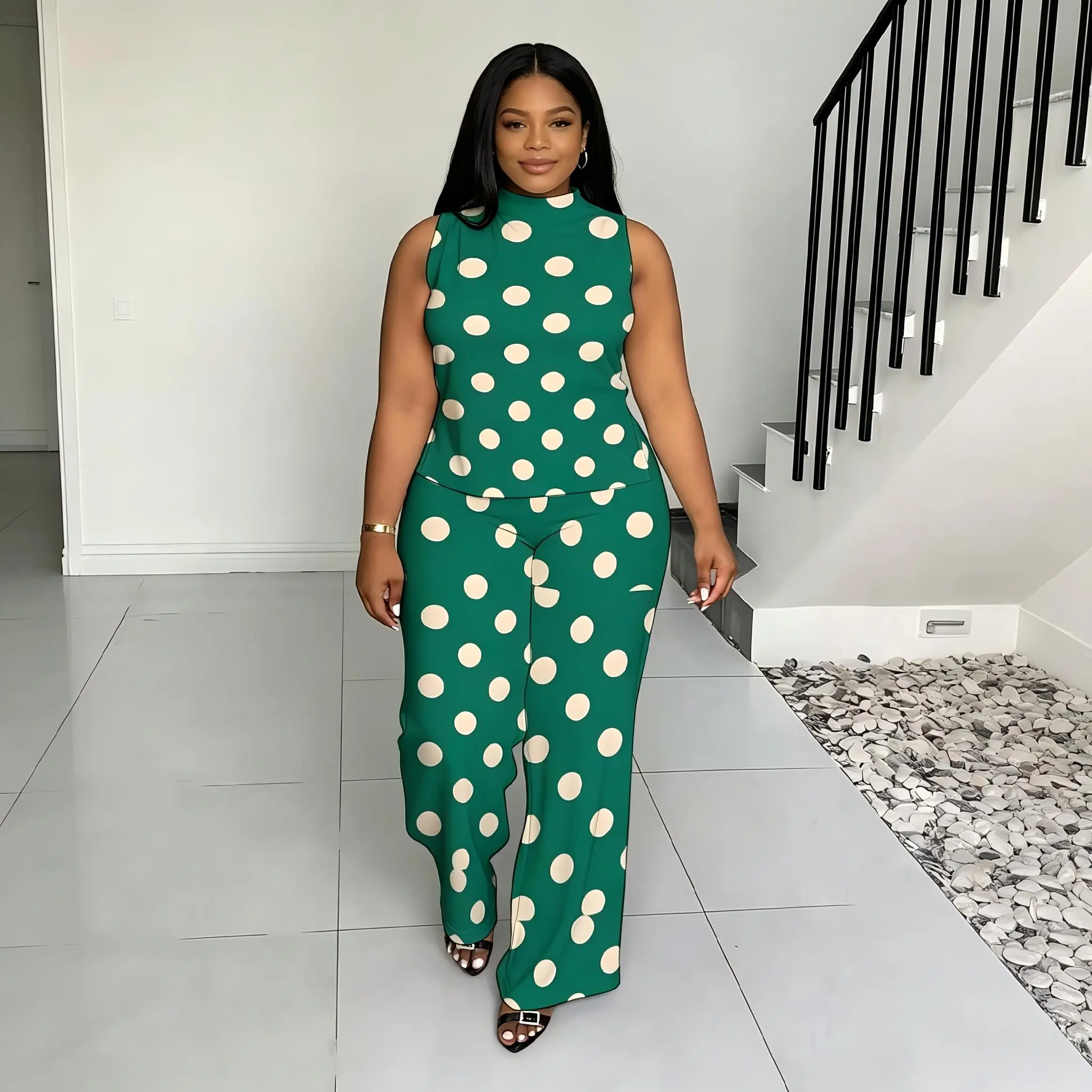 Green Polka Dots