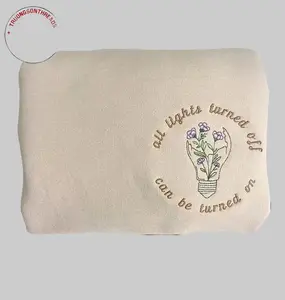 All Lights Turned Off Can Be Turned On, Wildflowers Embroidered Sweatshirt, Mental Health Matters Hoodie, Positive Shirt, Motivational Tee