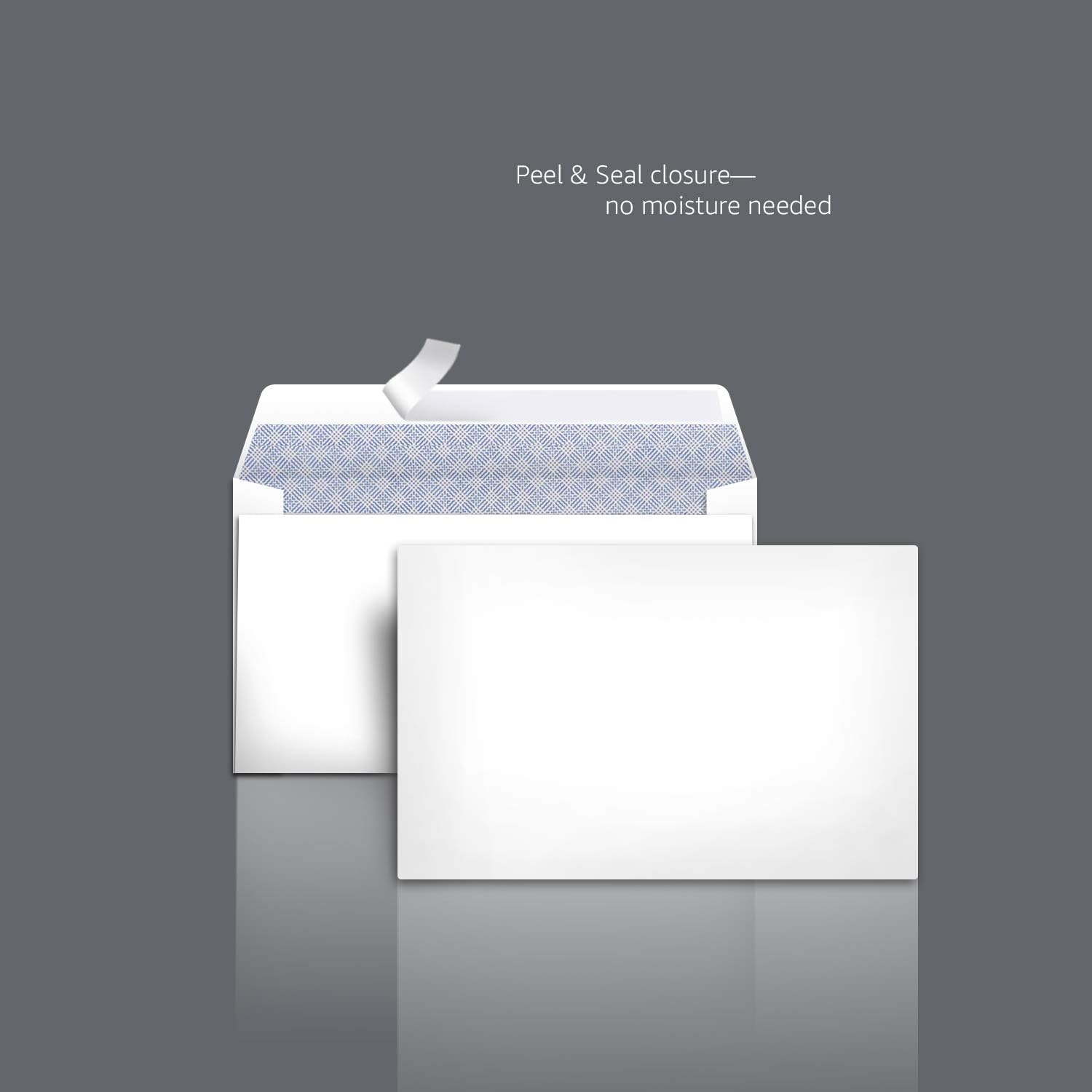 3/4 Security-Tinted Self-Seal Envelopes for Home & Office, White, 100-Pack