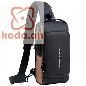 Man Bag One Shoulder Multi-function Messenger Bag Password Lock Sports Bike Bag Waterproof USB Charging Port Anti-theft Chest
