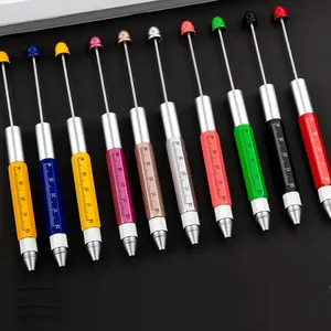 5pcs/8pcs Multi Functional Metal Tool Pen, Five in One Scale, Drawing Screwdriver, Ballpoint Pen, DIY Bead Tool Pen summerwins