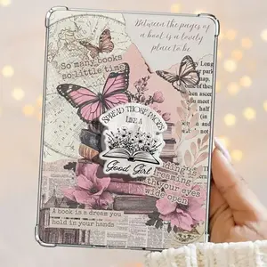 Spread Those Pages Like A Good Girl Book And Flowers Magnetic Kindle Grip Book Lover Cute Kindle Accessories Phone Holder PopSocket Phone Grip Magnetic Pop Socket Phone Grip