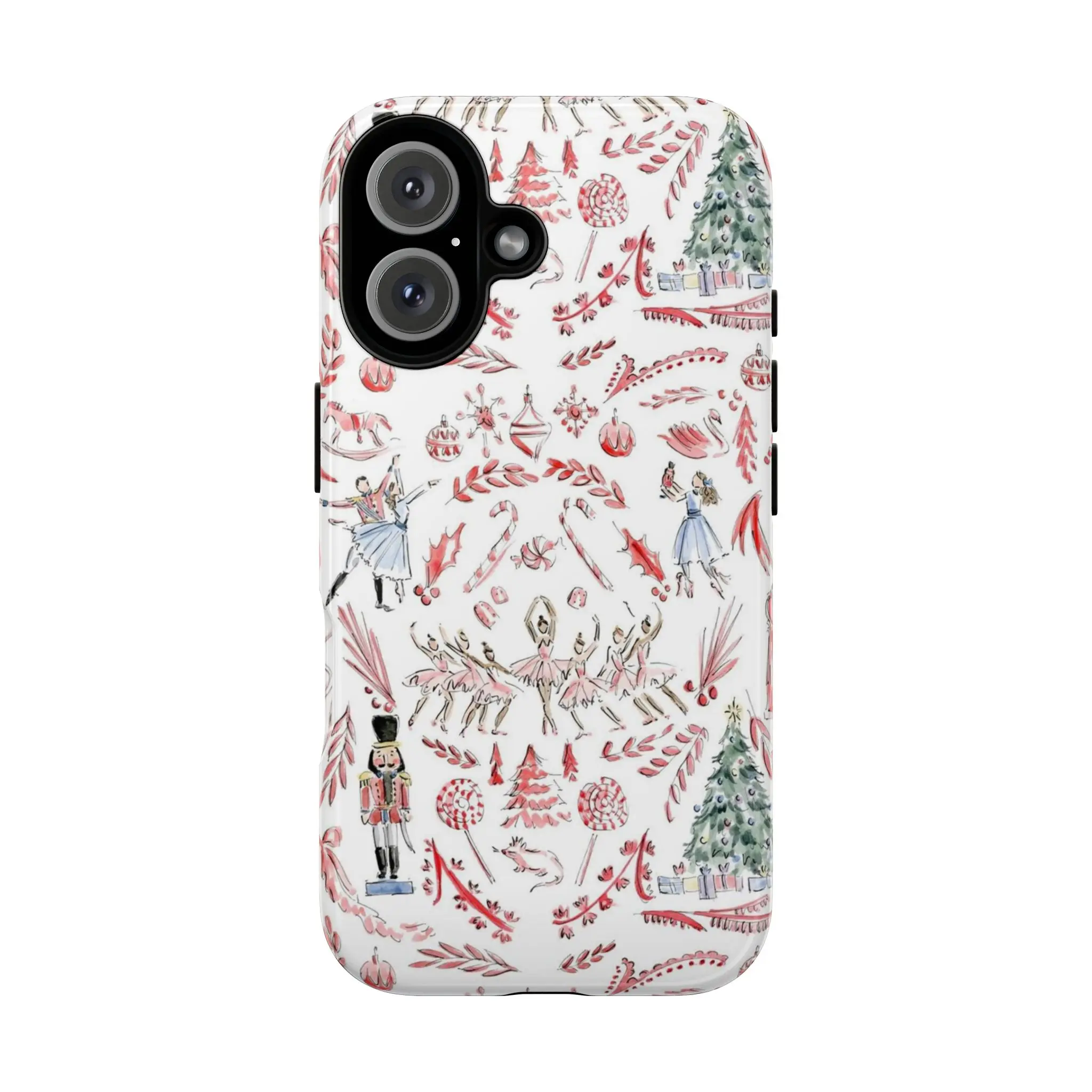 Watercolor Nutcracker Ballet Pattern Phone Case Collection for iPhone 17, 16, 15, 14, 13, 12, 11, SE, X XR XS Max 15 Pro Max Samsung Galaxy S20 S21 S22 S24