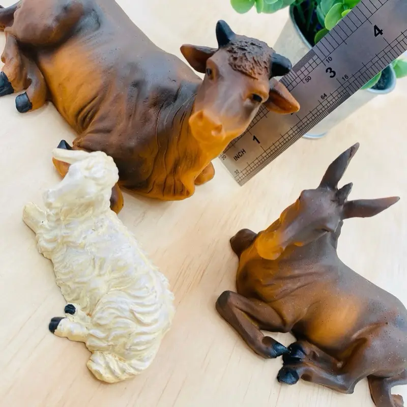 Nativity Scene Animal Set - Christmas Decoration, Home Decor Ornament for Children's Literature & Art Themed Displays