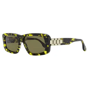 Victoria Beckham Chain Rectangular Sunglasses VB669S 012 Yellow Havana 55mm