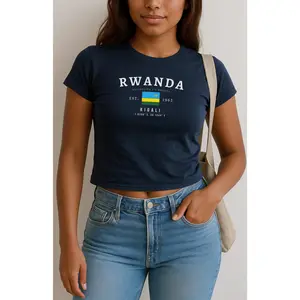 Rwanda Baby Tee, U Rwanda Y2K Vintage Kigali Flag, East African Aesthetic Tee, Rwandan Pride Shirt for Women, Gift For Her.