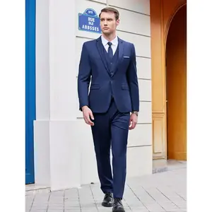 COOFANDY Men's 3 Piece Wedding Suit Set One Button Slim Fit Jacket Blazer Vest Pants Set Groom Prom Tuxedo Suits