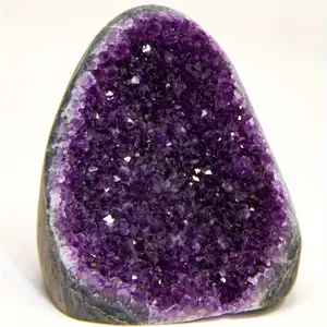1pc 12.7oz-1.01LB Amethyst Polished Edge, Powerful Amethyst Ornaments, Geode From Uruguay Home & Office Decoration