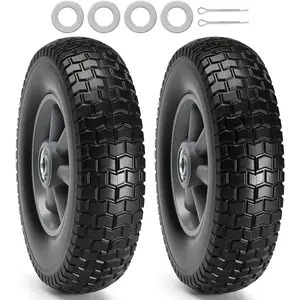 10", 2-Pack, 180 lbs Dynamic Load, 220 lbs Static Load, Flat Free Tubeless Tires and Wheels for Hand Truck, Utility Cart, Dollies, Garden Trailers, Various Carts VEVOR Super Brand Day
