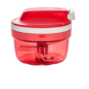 Tupperware SuperSonic Chopper Mini Compact Manual Hand Chopper with Pull String Mechanism for Fast Efficient Food Prep 5" Diameter x 5" Tall Portable Versatile Kitchen Tool Utensils