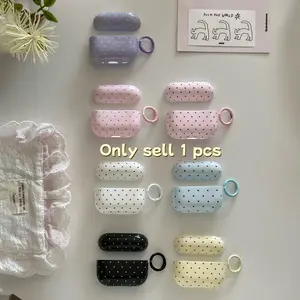 Multi-Color Fresh Polka Dot Earphone Case for Apple AirPods Pro 3, Simple Luxury, Fashionable Creative, Korean Style, Women's Earphone Case, Earphone Protective Cover