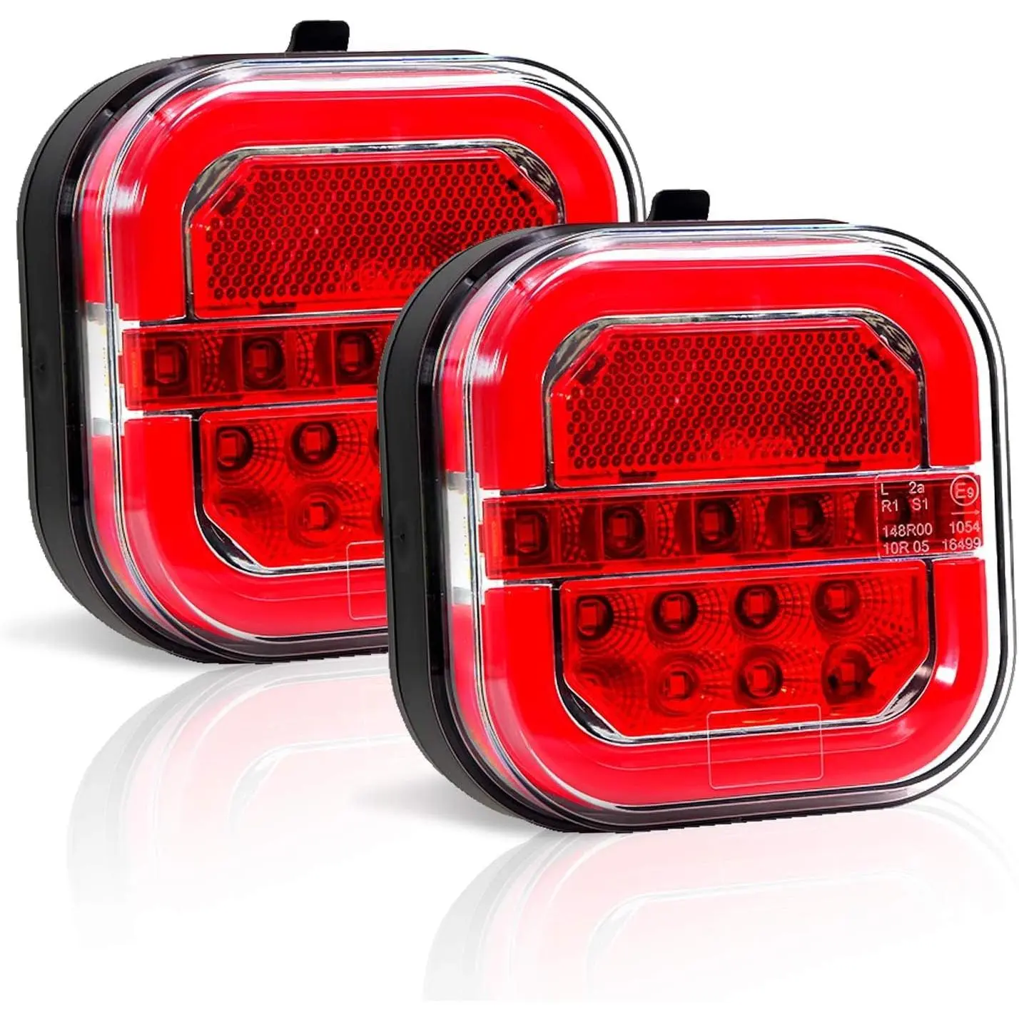 Wireless Trailer Light for Towing, Magnetic LED Trailer Light for Truck RV, Rechargeable Tail Trailer Light Kit for Camper Boat Caravan Turn Signal Brake Light Driving Light Parking Light, IP67 Waterproof