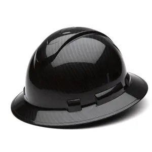 Pyramex - HP54117S Shiny Black Graphite Pattern Full Brim Style 4-Point Standard