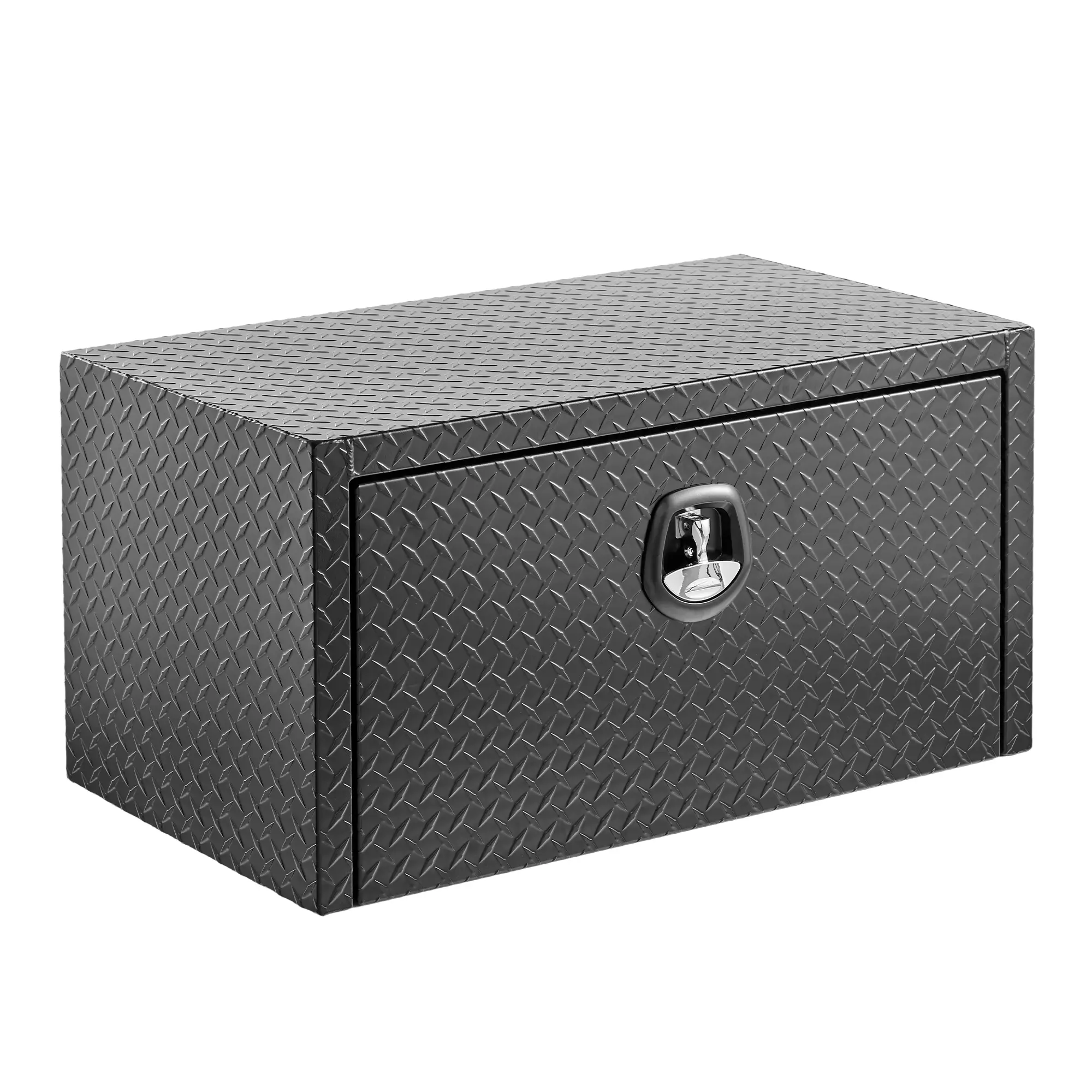 36 inch Ultra Heavy Duty 2.5mm Metal Thickness Aluminum Underbody Truck Tool Box | Super Reinforced Design | Waterproof Underbed Storage Chest with Lock & Keys | Matte Black Finish with Extra Thick Diamond Tread Plate | Ideal for Pickup Trucks, ATVs, RVs