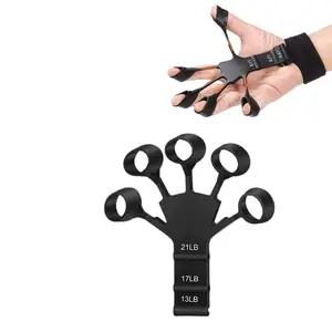 Adjustable Resistance Five-Finger Finger Trainer, Ergonomic Handle Design, Portable Hand and Wrist Strength Exercise Equipment, Hand Grip Strengthener