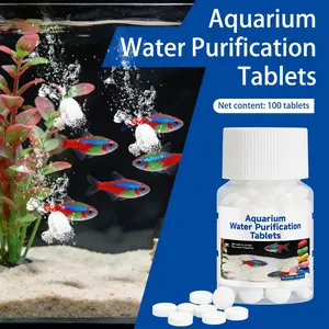 Fish Tank Water Purifier Tablets, Quick Water Clarification, Improves Aquarium Quality, Reduces Frequent Water Changes, Essential for Home Fishkeeping