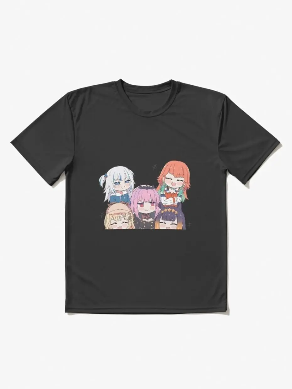 Amelia Watson Vtuber Clothing       HoloMyth Active T-Shirt       Anime Chibi Sweatshirt, Hoodie