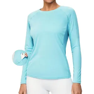 Rash Guard for Women UPF 50+ SPF UV Protection Shirts for Women Long Sleeve Swim Shirts for Woman Sun Shirt