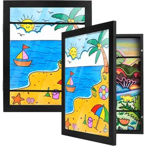 2 Packs  Art Frame, 8.5x11 Front Opening  Artwork Frames Changeable, Holds 100 Drawings Artwork Frames for  Art, 3D Picture, Craft Storage, Hanging Wall Decor(Black)